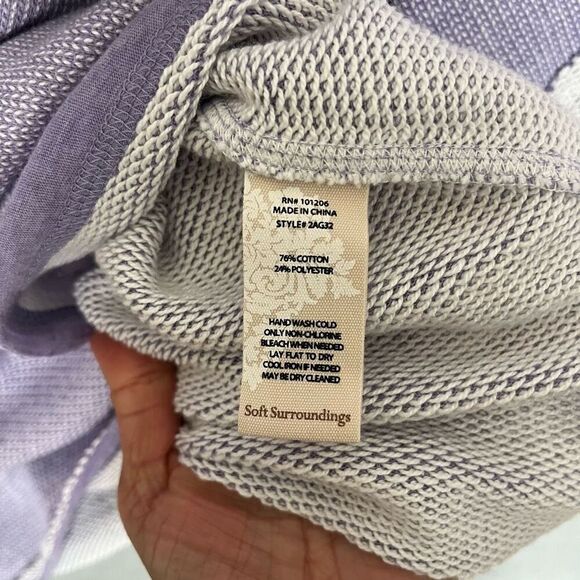 Soft Surroundings Beachy Pullover Womens XL French Terry Hoodie Cozy Casual Easy - Picture 7 of 10